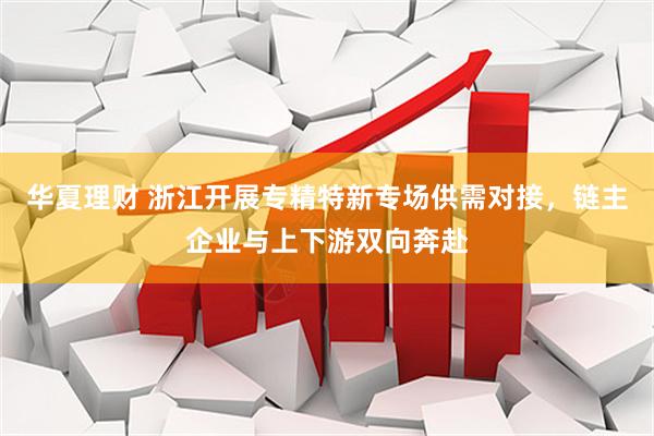 华夏理财 浙江开展专精特新专场供需对接，链主企业与上下游双向奔赴
