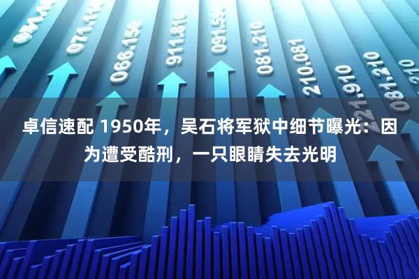卓信速配 1950年，吴石将军狱中细节曝光：因为遭受酷刑，一只眼睛失去光明