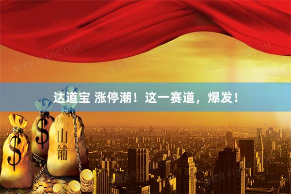 达道宝 涨停潮！这一赛道，爆发！