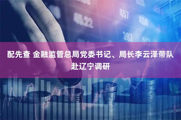 配先查 金融监管总局党委书记、局长李云泽带队赴辽宁调研